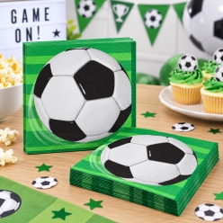 Soccer Dinner Napkins 16 Pk